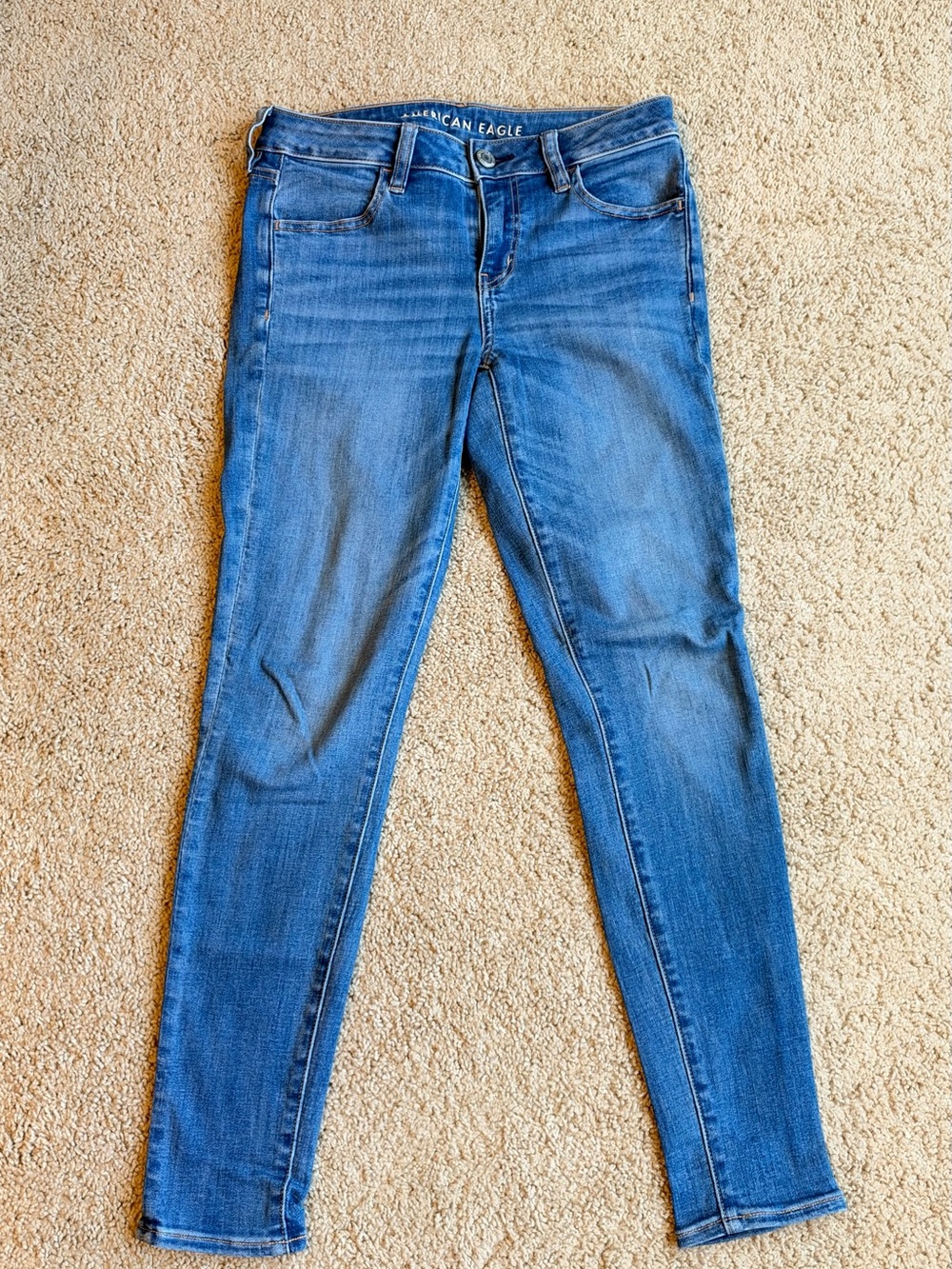 American Eagle Outfitters Blue Skinny Stretch Jeans- Next Level Stretch